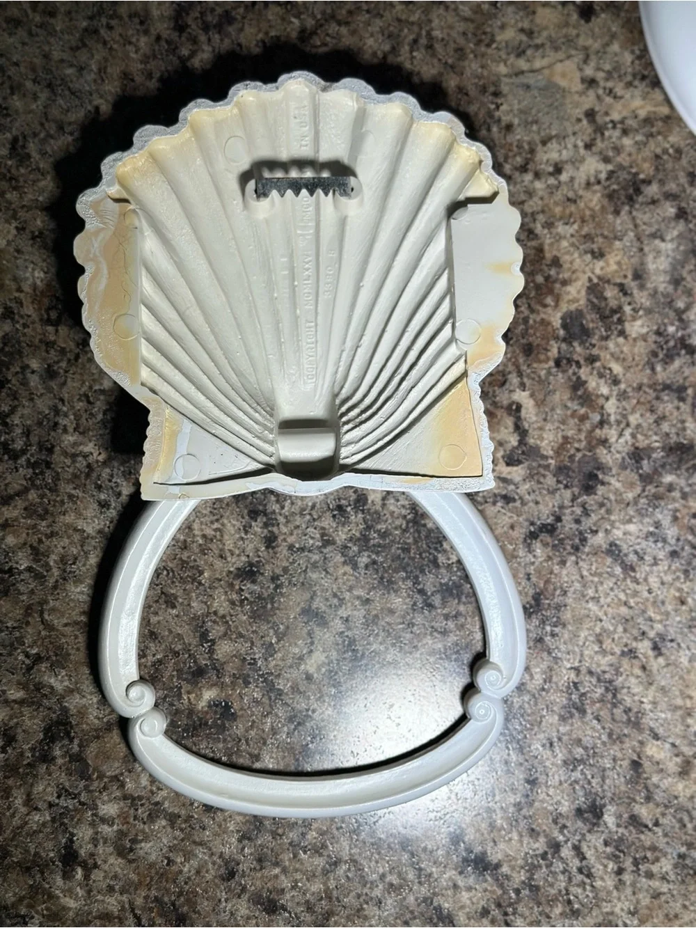 Home Interiors Home Co Seashell Wall Towel Ring in White